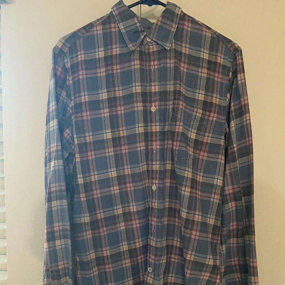 GAP 1969 Blue and Red Plaid Shirt. Men's medium